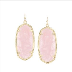 Kendra Scott Elle earrings in rose quarts